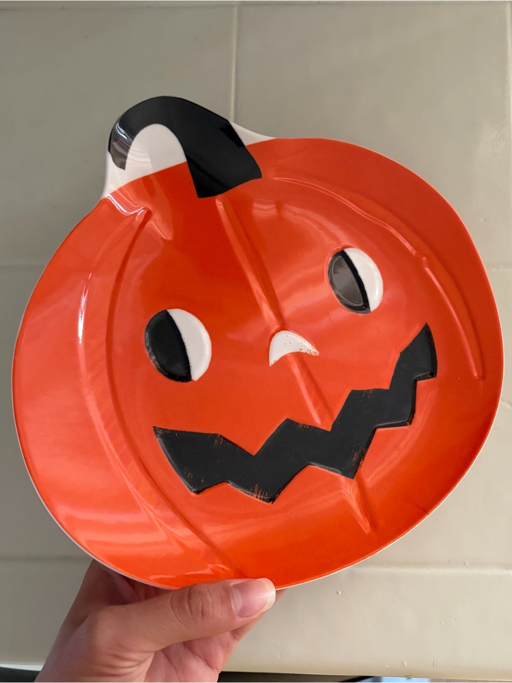 adorable pumpkin plate